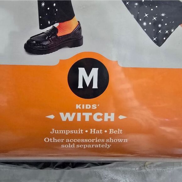 New Hyde And Eek Kids Witch Halloween Costume With Hat, Size M 8 - Picture 10 of 13